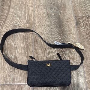 Michael Kors Black (with slight gold) Reversible Belt Bag